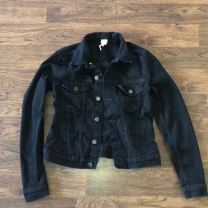 black womens jean jacket